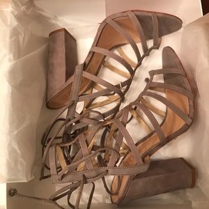 Brand new SCHUTZ cutout suede wedge sandals.